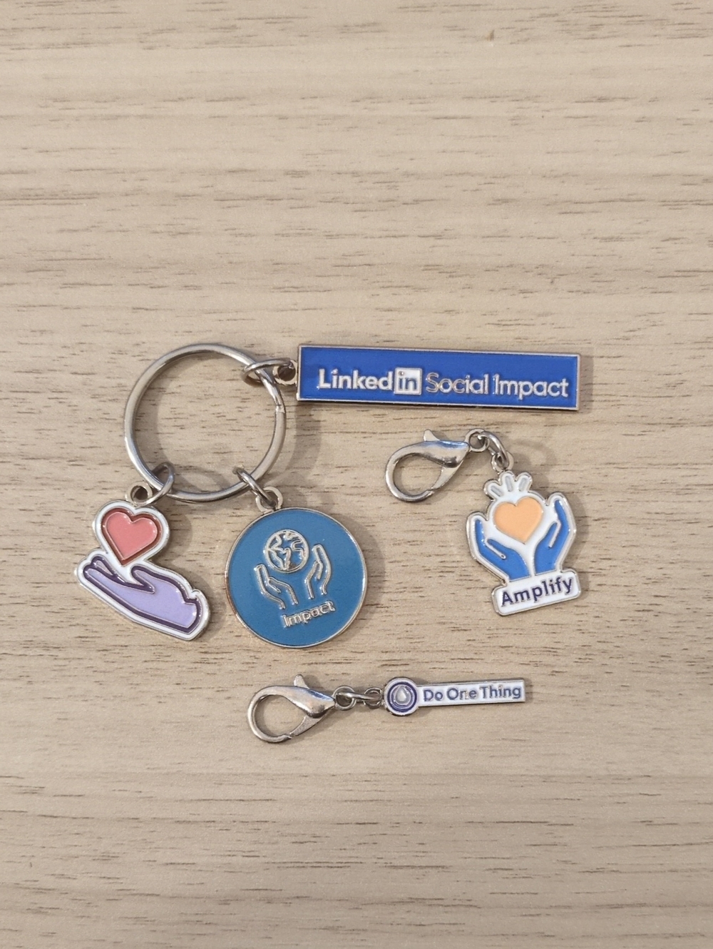LinkedIn Social Impact Key Chain/Charms Set